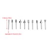 10pcs/Set 1/8in Shank High Speed Steel Milling Cutter Router Bits