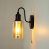 VinTopsh Vintage Glass Wall Sconces with Pull Chain Switch,Bathroom Vanity