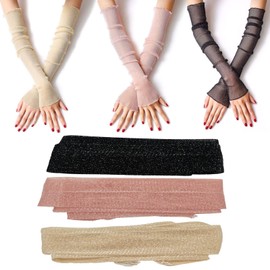 Molyorch 3 Pairs of Women's Cooling Arm Sleeves, Elastic, Non-Slip, Breathable Arm Protection, Anti UV Protection Sleeves, for Cycling, Running, Golf, Travel, Outdoor, Sports, Protection for the Skin