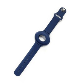 ToGomal Airtag Wristband,Soft Silicone Airtag Case,AirTag Wristband Silicone Compatible with AirTag GPS Tracker,Navy Blue