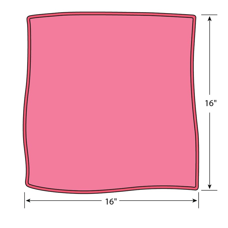 Microfiber Towel 16X16 RED 300 GSM, 18 DZ/MC