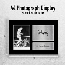 HWC Trading A4 Sir Henry Cooper Boxing Gifts Printed Signed Autograph Picture for Boxer Memorabilia Fans