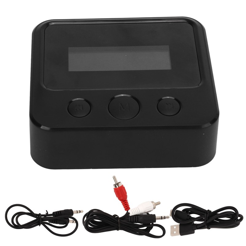 Bluetooth5.0 Receiver Transmitter 3.5MM Clear Screen Wireless Stereo Adapter for