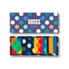 Happy Socks, 4 Pack Crew Socks with Gift Box Mixed