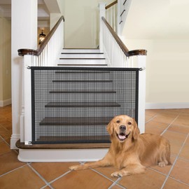 2-Pack Dog Gate for Stairs Pet Gates for The House: Dog Gate Indoor Dogs Screen Mesh Gate for Doorways Stairways 29 inches Tall, 30 inch Wide Fits 24–27'' Openi