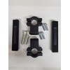 PEDAL RACING GO KART BILLET HEEL REST KIT 1.0" TUBE BUMPER STUD ATTACH BLACK FOOT NEW