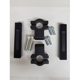 PEDAL RACING GO KART BILLET HEEL REST KIT 1.0" TUBE BUMPER STUD ATTACH BLACK FOOT NEW