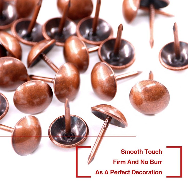 Hilitchi 200-Pieces 7/16''(11mm) Antique Tacks Nail Pins Upholstery Nail Tacks