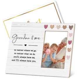 patcate Grandma 4x6 Picture Frame, Grandma & Me, New Grandma Gifts, Mothers Day Gifts, Wood Bedroom Desk Decor, Best Grandma Ever-B06