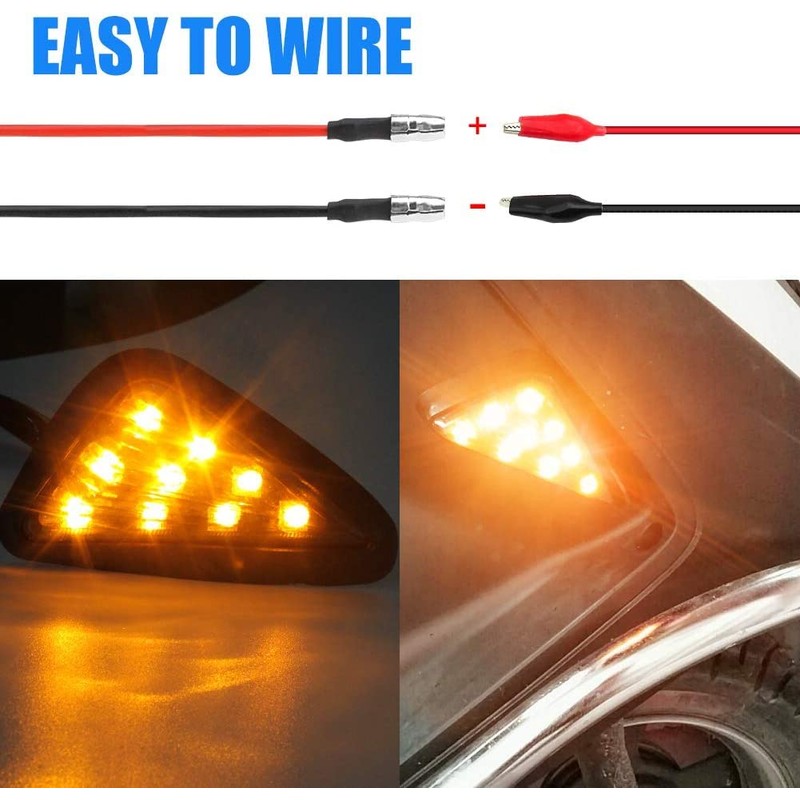 X-STYLE Motorcycle Turn Signal, LED, Yellow, Embedded Turn Signal Lamp,