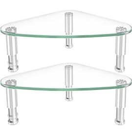 2 Pack Computer Monitor Riser | Triangle Desktop Universal Corner Stand for Computer Monitor & Laptop HD01T-203