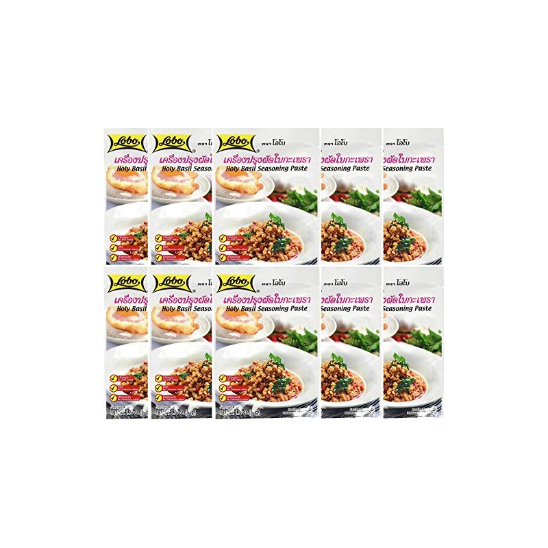 Lobo Thai Holy Basil Seasoning Paste 50g. (Pack of 10)