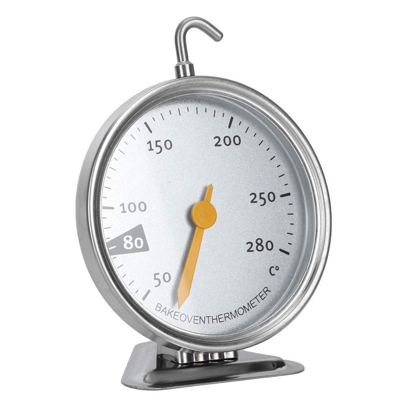 Stainless Steel Large Dial Oven Thermometer with Hooks Kitchen Stove