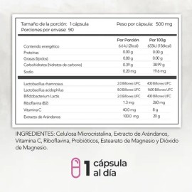 Probióticos Femeninos + Extracto de Arandanos | 90 Cápsulas | Maklen