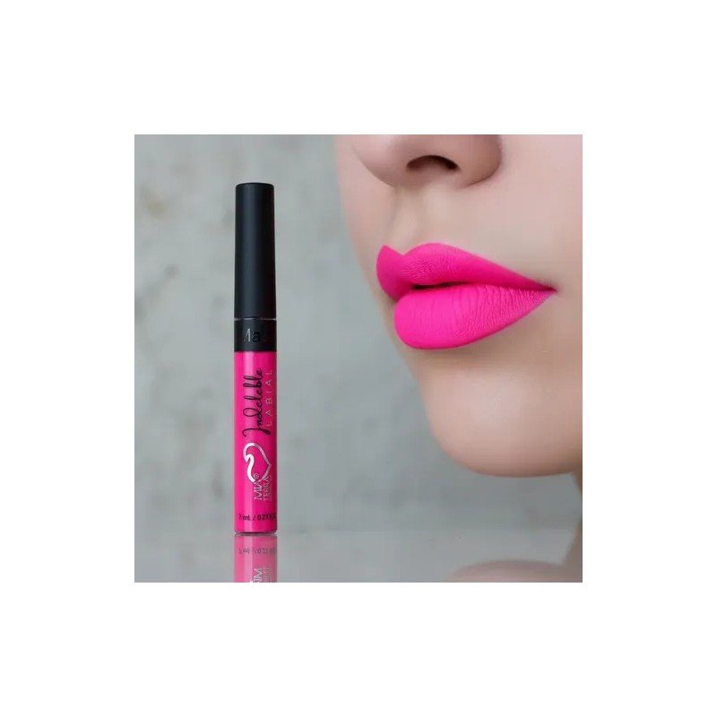 Labial Indeleble Mate Color Rosa Neón