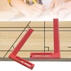 Hole Scribing Ruler Aluminium Alloy Woodworking Right Angle Ruler 45