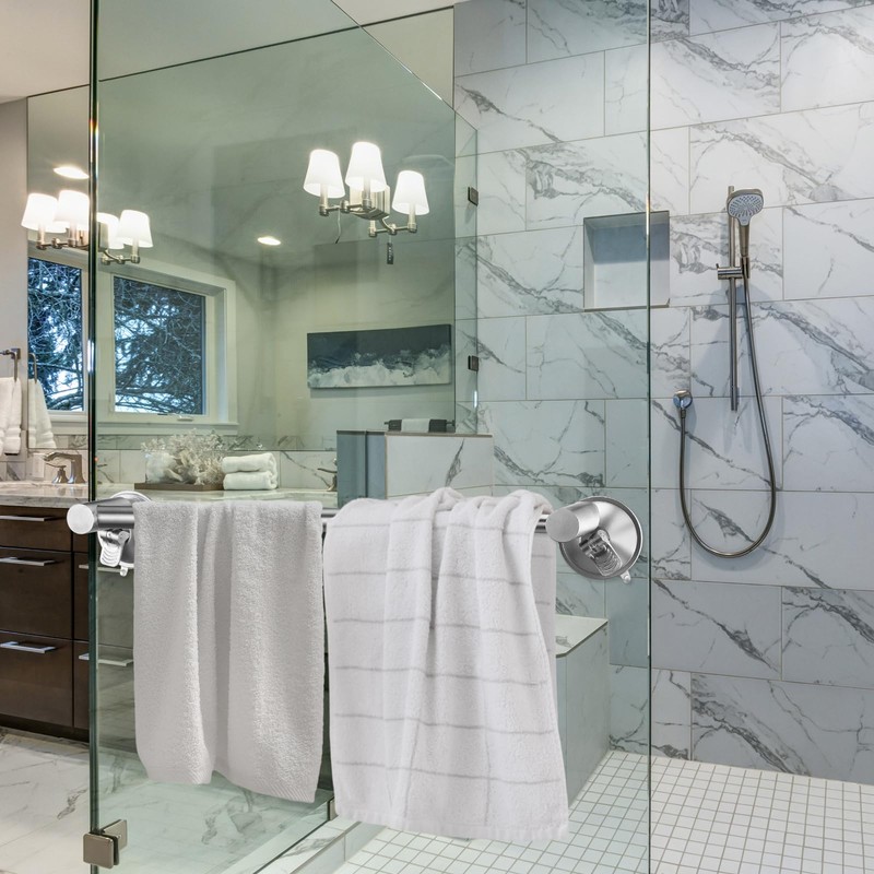 Adjustable 16-27" Suction Cup Towel Bar Extendable Suction Cup Towel