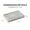 Karibiber - Jabonera de mármol gris para encimera de cocina,