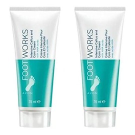 2x Avon Foot Works Intensive Callus & Corn Cream -75ml (150ml)