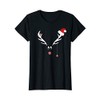 Ladies Rudolph Reindeer Christmas T-Shirt Gift Red Nose T-Shirt