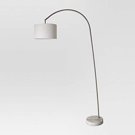 Project 62 Avenal Shaded Arc with Marble Base Floor Lamp, Nickel