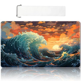 Premium Stitched MTG Playmat with Zones and Non-Slip Rubber Backing - TCG Play Mat for MTG and Other Card Games - Colorful Design with Vintage Look and Feel (DKT (83),No Zones)