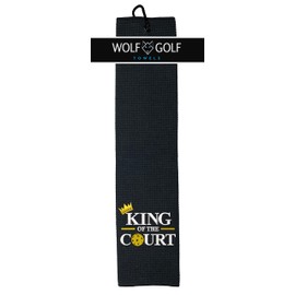 Wolf Golf Towels Toalla de pickleball King of The Court – Regalo de pickleball – Toalla bordada divertida de pickleball regalo de jubilación