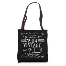 1994 Vintage Wine Label Birth Year Perfectly Aged Tote Bag