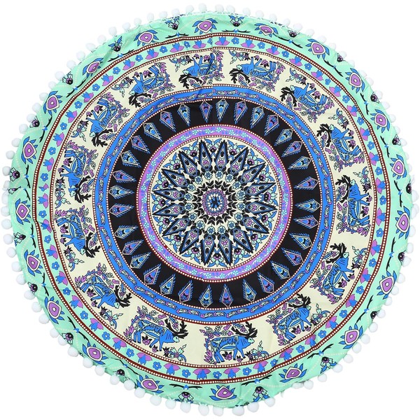 Wasise Round Cushion Covers - Floor Cushions Large Adults, 80×80