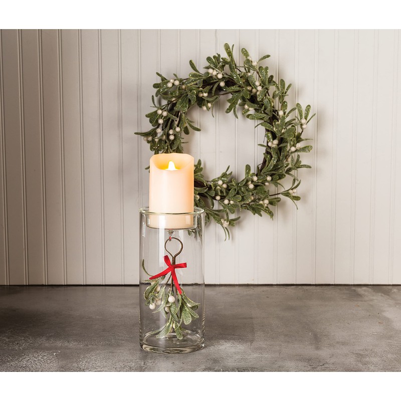 Abbott Collection 27-MISTLETOE-222 Small Mistletoe Cluster, Green/White