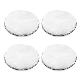 sourcing map 5" Wool Polishing Pad Hook and Loop Buffing Wheel for Orbital Polisher Buffer 4 Pcs