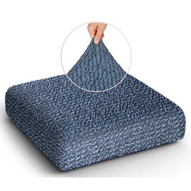 PAULATO BY GA.I.CO. Couch Cushion Cover - Sofa Cushion Cover - T-Cushion & Box Cushion Slipcover - Replacement Sofa Cushion Protector - Stretch Seating Cover - Mille Righe Collection - Blue