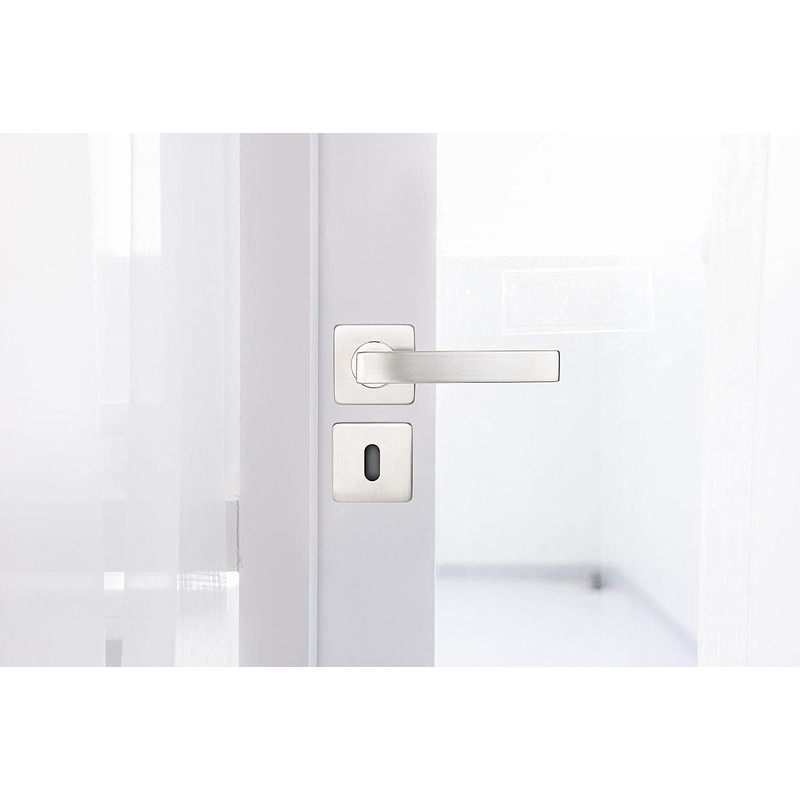 AGT Modern Door Fittings: Set of 2 Stainless Steel Door