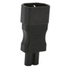 4Pcs IEC320 C14 to IEC320 C7 Power Adapter Universal Black