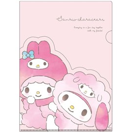 Tees Factory Sanrio SR-5543705HP Die Cut Pocket File Hagukko/Pink
