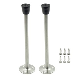 Rannb Long Door Stopper Wall Mount Doorstop with Rubber Tip 200mm/7-7/8" Total Length - Pack of 2