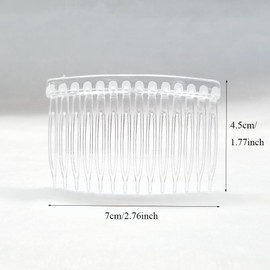 10Pcs Hair Side Combs 14 Teeth Plastic Combs French Twist Comb Vintage Fine Hair Clips Hair Styling Accessories for Women Girls Bridal Wedding (Transparent,Coffee,Black)