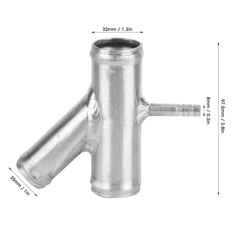 Coolant Y Hose Pipe Flange Housing Aluminium Connector 1K0121087H Fit