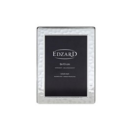 EDZARD Pavia 9 x 13 cm Silver Plated Tarnish Resistant Velvet Backed Picture Frame