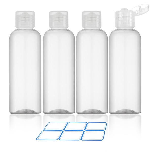 DTDNZKN 4 Pack 3.4 Oz (100ml) TSA Approved Travel Bottles