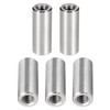 DTGN 5pcs M6x25mm(DxL) Round Coupling Nuts for Machine Connecting 304