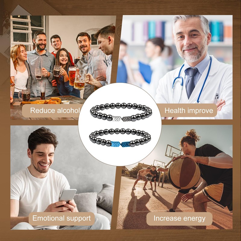 atnayo 2-Pack Glame Anti-Alcohol & Anxiety Relief Bracelet, Stylish Unisex
