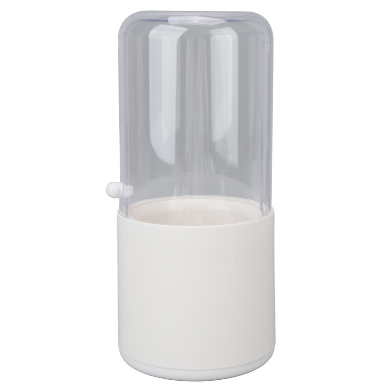 Makeup Brush Holder White with Pearl Filling Rotating 180 Degree