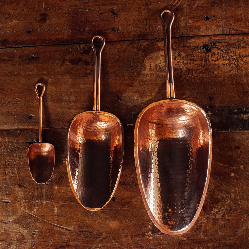 Sertodo Copper Scoop for Coffee and Spices | Solid Copper,