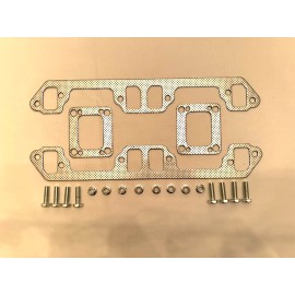 Papi Noah Exhaust Header Manifold Gaskets Set + Bolts Kit For MOPAR DODGE I6 or V8 engines
