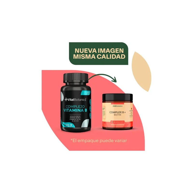 Vitaminas Complejo B Biotina Arandano 60 Capsulas