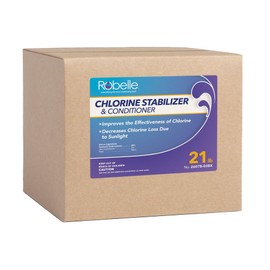 Robelle 21-Pounds Premium Chlorine Stabilizer and Conditioner, Concentrated Cyanuric Acid for Pools, Pool Stabilizer, Helps Chlorine Last Longer