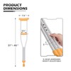 monicare Underarm Crutches for Youth 4'6" - 5'2" Aluminum Adjustable