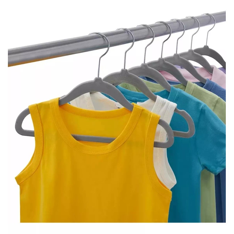 Cohesion Set De Ganchos Infantil Con Terciopelo Color Gris 25