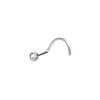 Piercingline Nose Piercing | Titanium | Flat Crystal Disc |